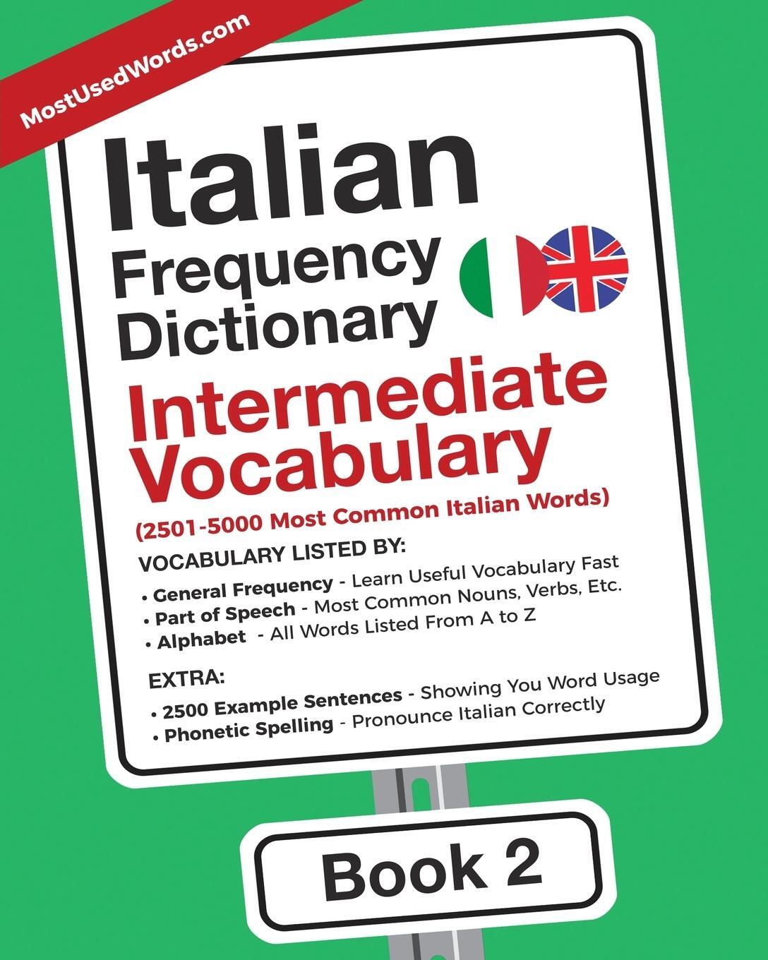 Cover: 9789492637017 | Italian Frequency Dictionary - Intermediate Vocabulary | Mostusedwords