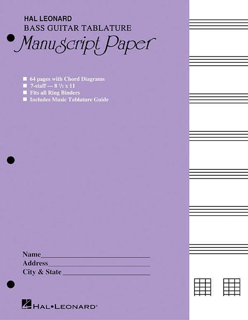 Cover: 9780793535873 | Bass Guitar Tablature Manuscript Paper | Hal Leonard Corp | Buch