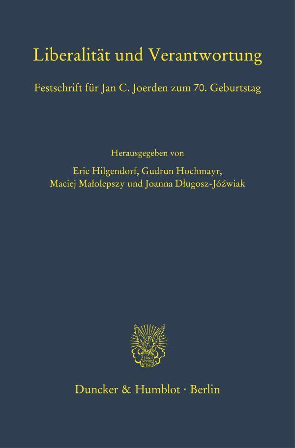 Cover: 9783428184231 | Liberalität und Verantwortung. | Joanna Dlugosz-Józwiak (u. a.) | Buch