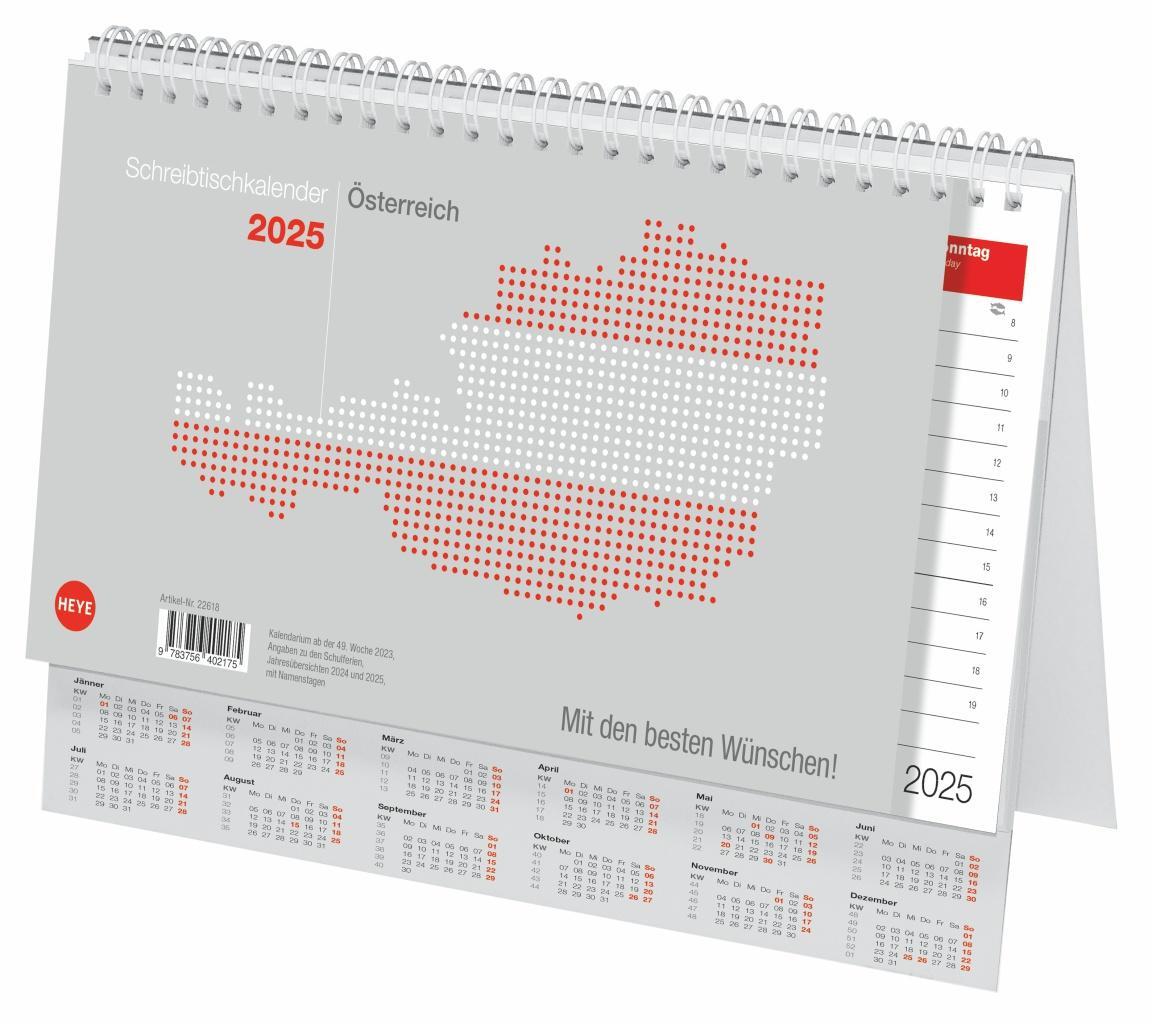 Cover: 9783756407613 | Schreibtischkalender Österreich groß 2025 | Heye | Kalender | 61 S.