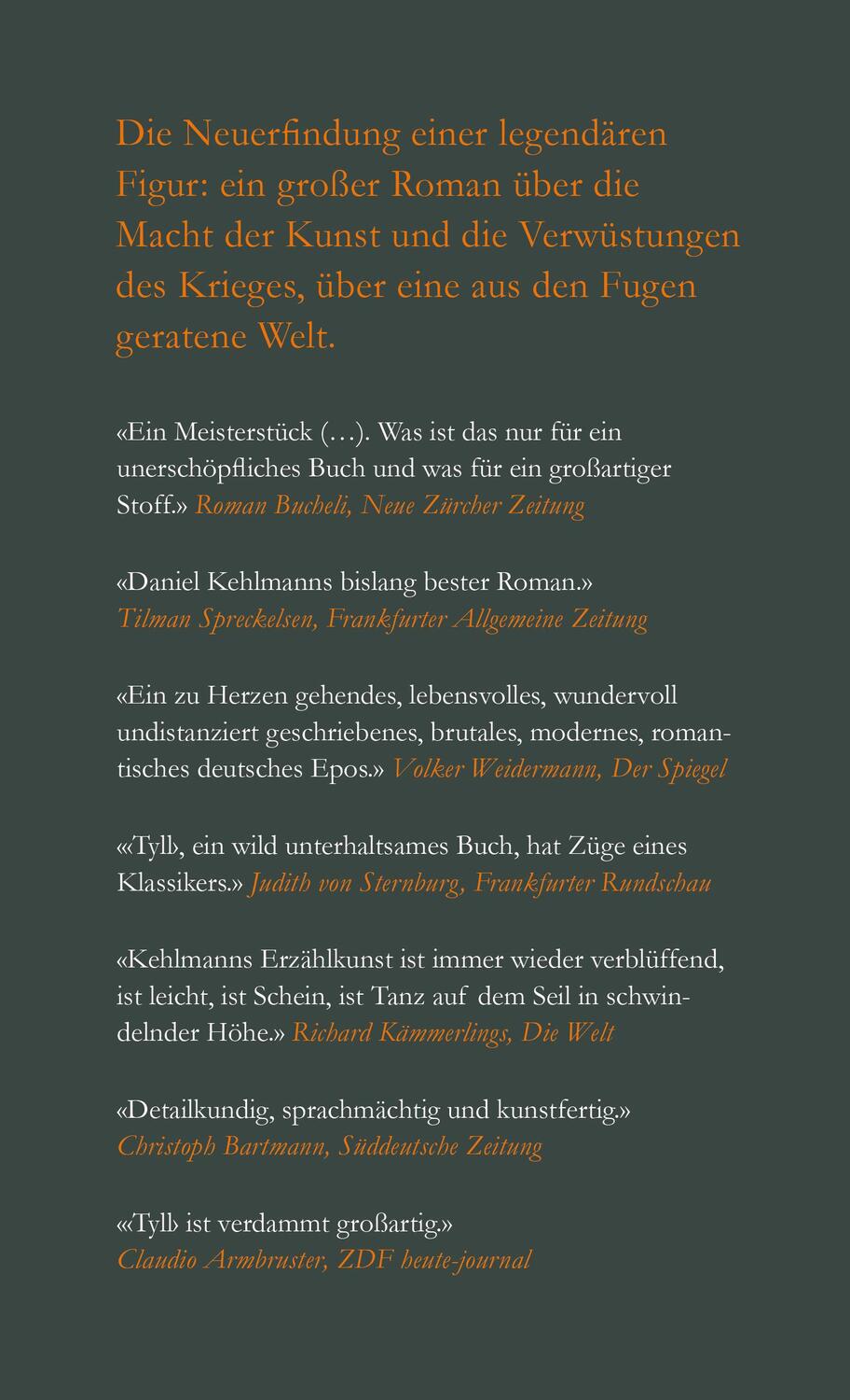 Rückseite: 9783498035679 | Tyll | Daniel Kehlmann | Buch | Deutsch | 2017 | Rowohlt Verlag GmbH
