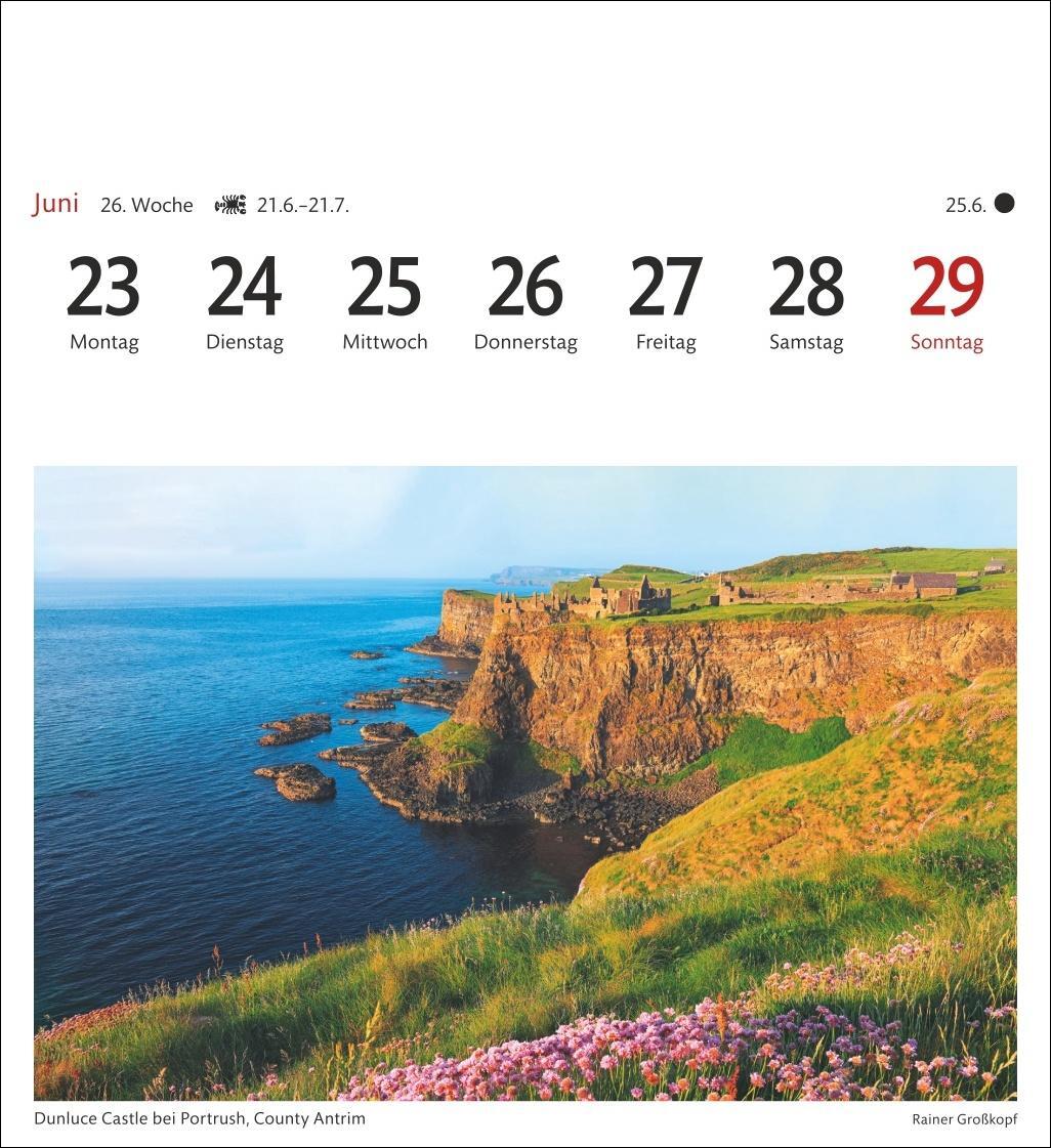 Bild: 9783840033377 | Irland Sehnsuchtskalender 2025 - Wochenkalender mit 53 Postkarten