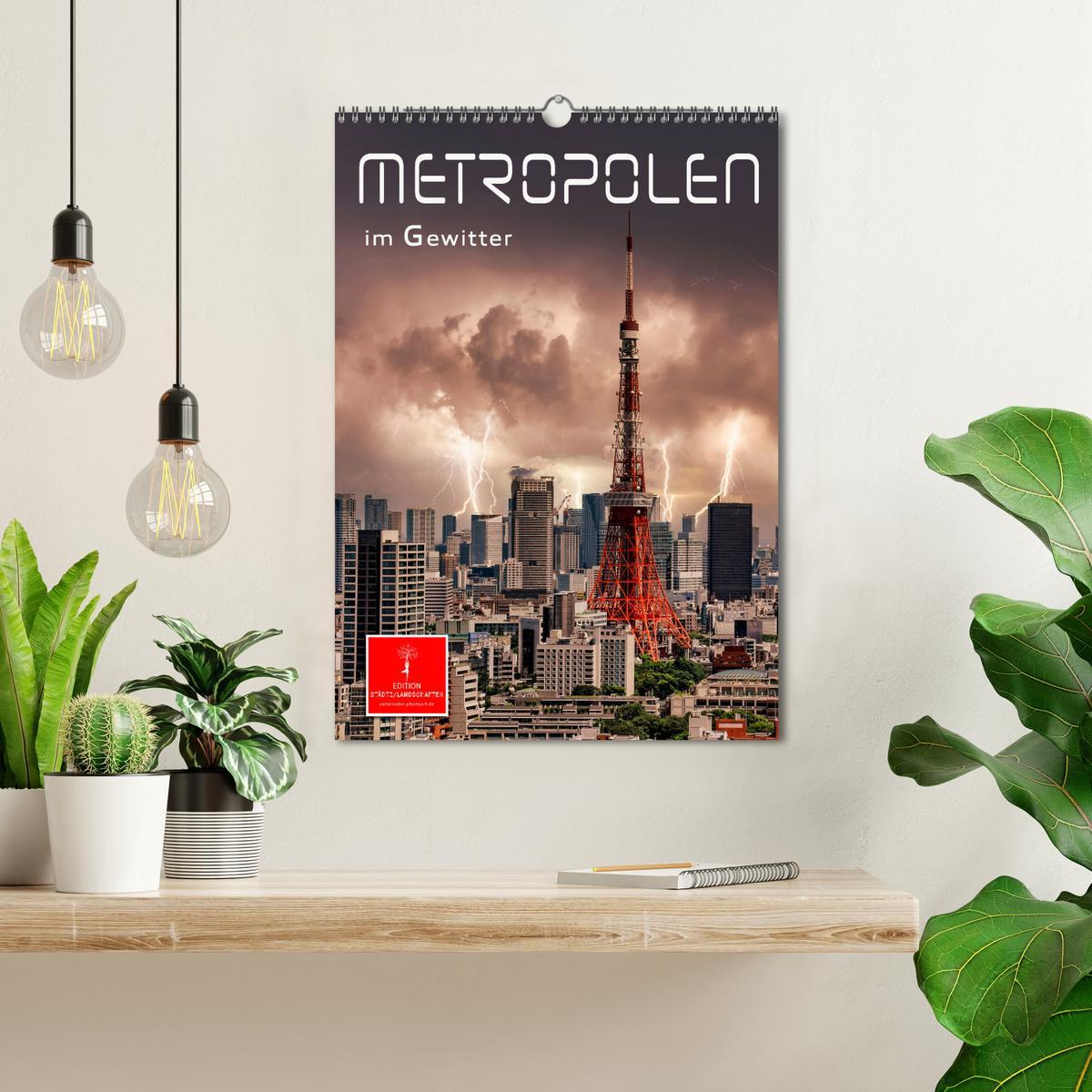 Bild: 9783435890637 | Metropolen im Gewitter (Wandkalender 2025 DIN A3 hoch), CALVENDO...