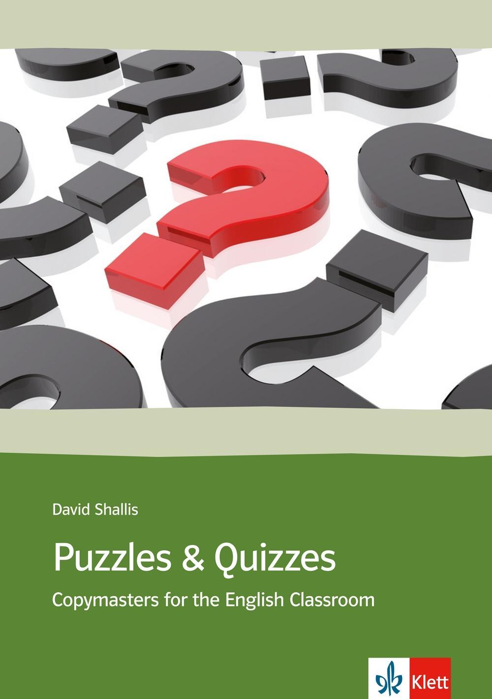 Cover: 9783125346062 | Puzzles &amp; Quizzes | Copymasters for the English Classroom | Shallis