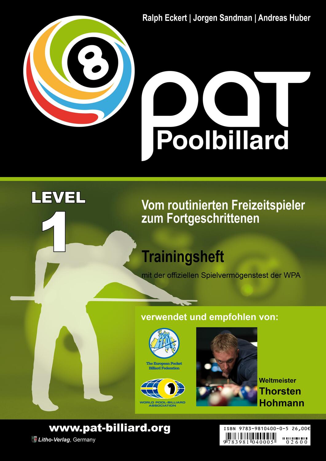 Cover: 9783981040005 | Pool Billard Trainingsheft PAT 1 | Ralph Eckert (u. a.) | Taschenbuch