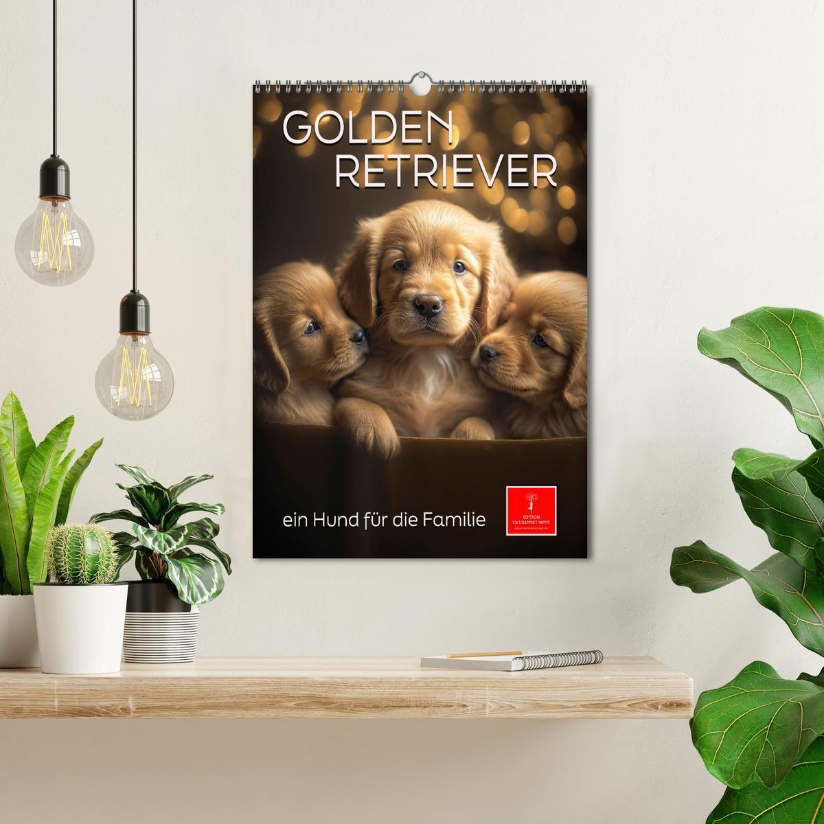 Bild: 9783435880799 | Golden Retriever - ein Hund für die Familie (Wandkalender 2025 DIN...