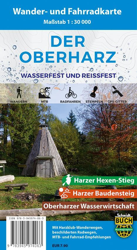 Cover: 9783945974063 | Der Oberharz Wander- und Fahrradkarte 1 : 30 000 | (Land-)Karte | 2022