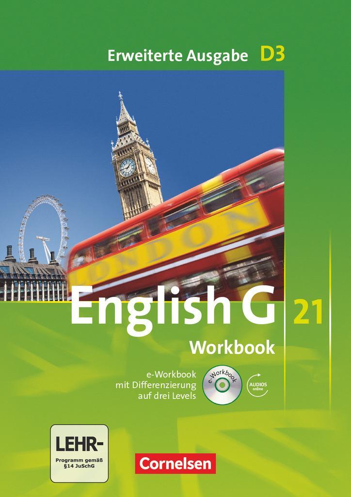 Cover: 9783060312849 | English G 21. Erweiterte Ausgabe D 3. Workbook mit e-Workbook und...