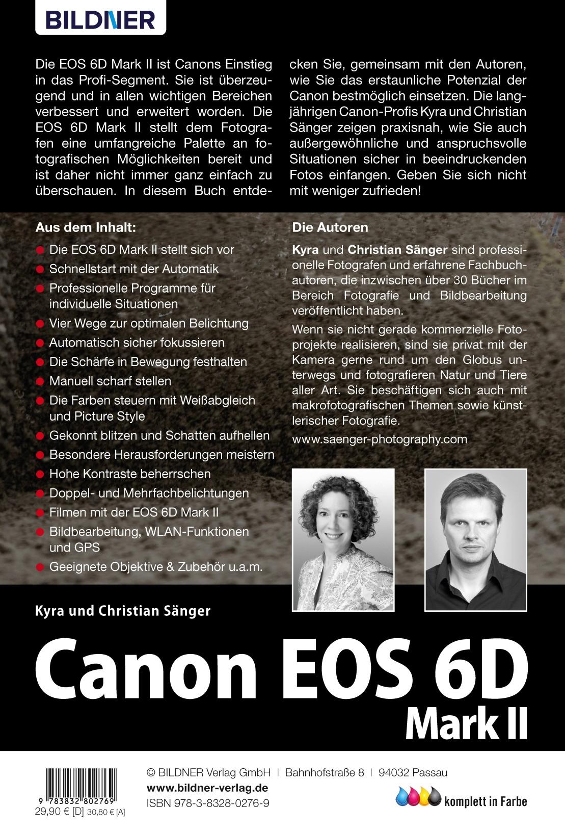 Rückseite: 9783832802769 | Canon EOS 6D Mark 2 - Für bessere Fotos von Anfang an | Sänger (u. a.)