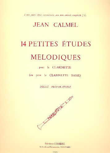 Cover: 9790230346740 | 14 petites études mélodiques pour clarinette (clarinette basse) | Buch