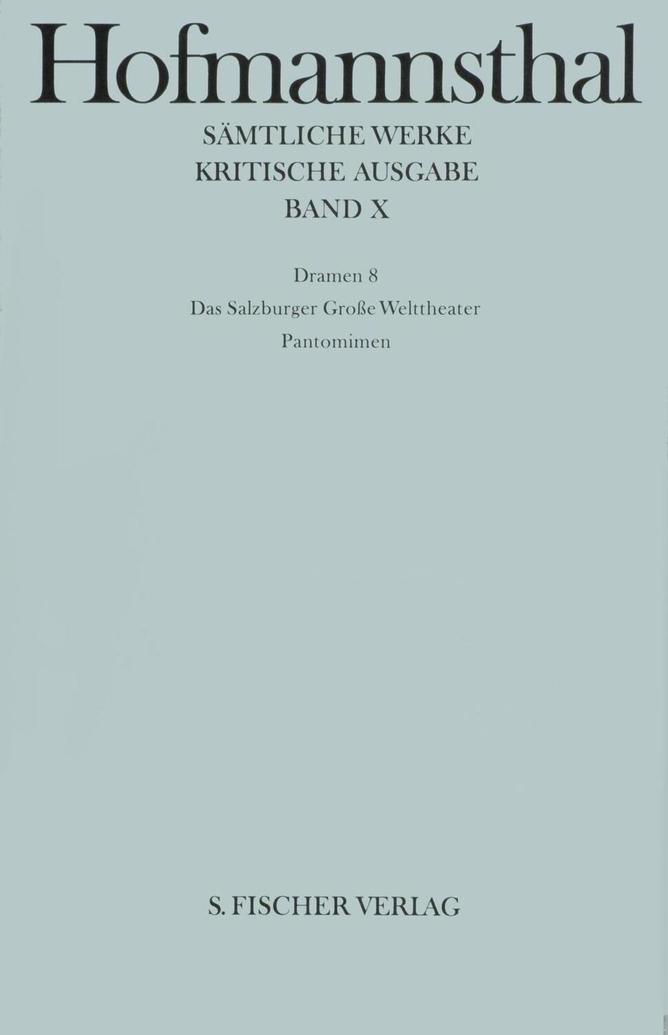 Cover: 9783107315109 | Dramen 8 | Hugo von/Dewitz, Hans-Georg Hofmannsthal | Buch | 336 S.