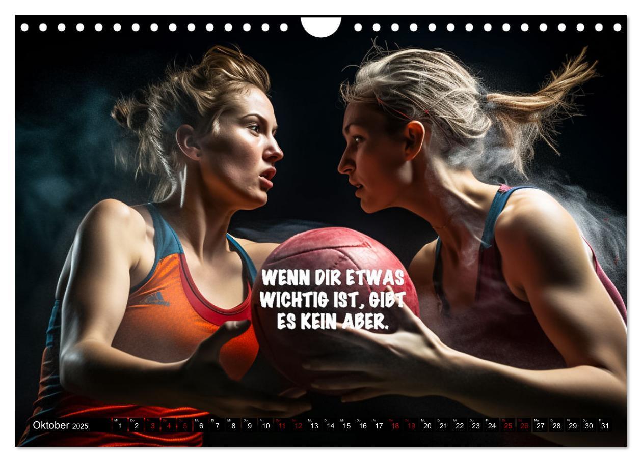 Bild: 9783383866807 | Motivation und Handball (Wandkalender 2025 DIN A4 quer), CALVENDO...