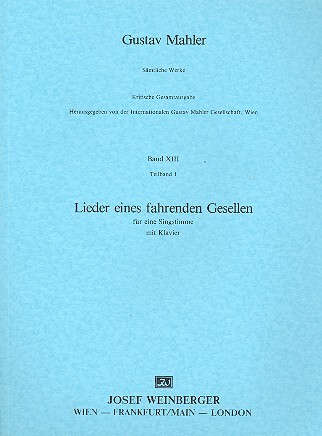 Cover: 9790500831211 | Lieder Eines Fahrenden Gesellen | Gustav Mahler | Buch