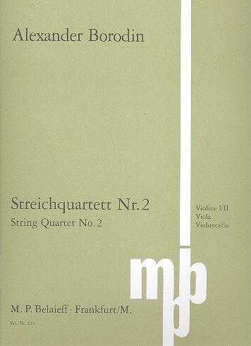 Cover: 9790203000914 | Streichquartet 2 | Alexander Porfiryevich Borodin | Buch