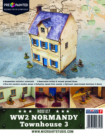 Cover: 5907652563530 | WW2 Normandy Townhouse 3 PREPAINTED [28mm/1:56] | Micro Art Studio