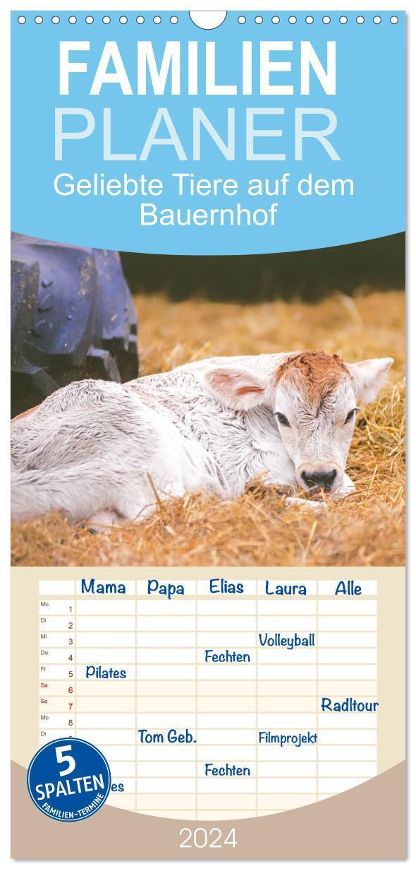 Cover: 9783675656321 | Familienplaner 2024 - Geliebte Tiere auf dem Bauernhof mit 5...