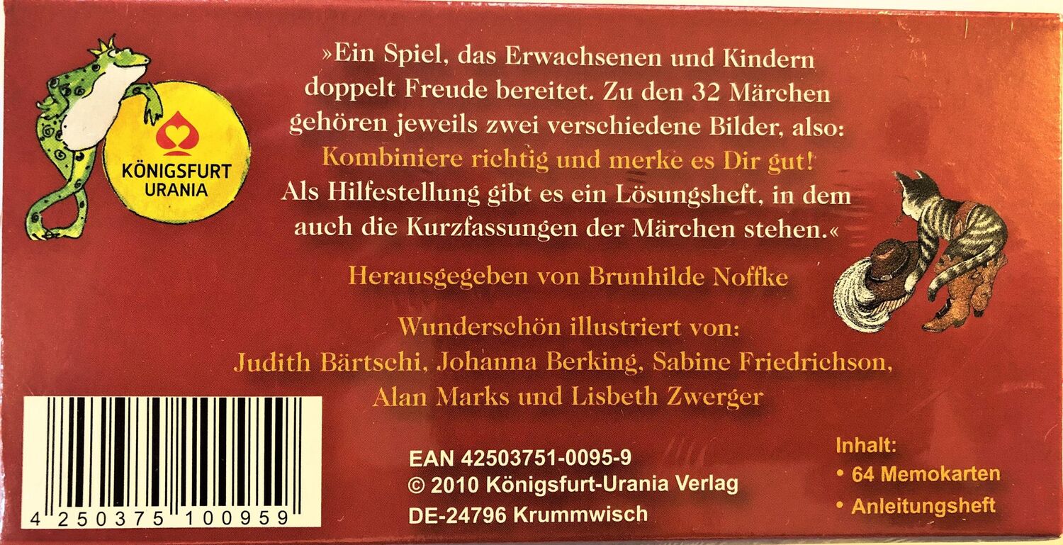 Rückseite: 4250375100959 | Märchen-Pärchen | Das Märchen-Memo für Jung und Alt | Brunhilde Noffke