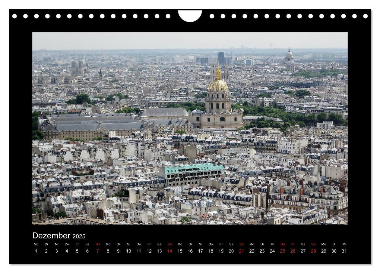 Bild: 9783435721139 | Paris von oben (Wandkalender 2025 DIN A4 quer), CALVENDO...