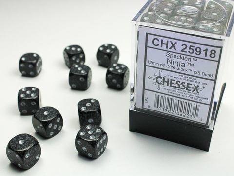 Cover: 601982022235 | Speckled® 12mm d6 Ninja™ Dice Block™ (36 dice) | deutsch | Chessex