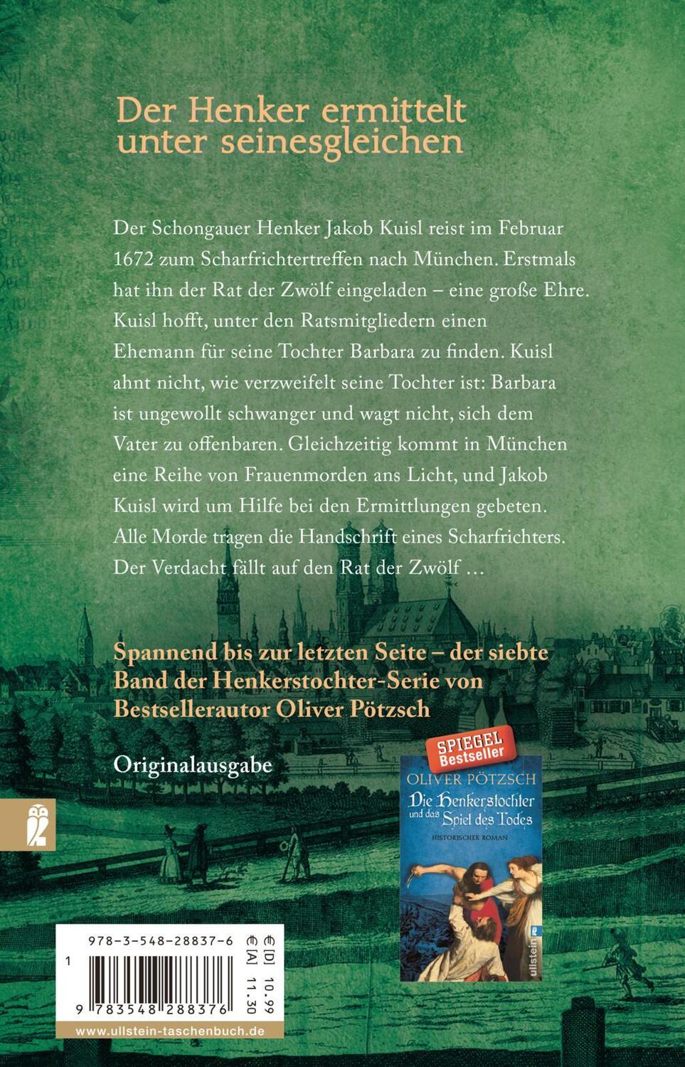 Rückseite: 9783548288376 | Die Henkerstochter und der Rat der Zwölf | Oliver Pötzsch | Buch