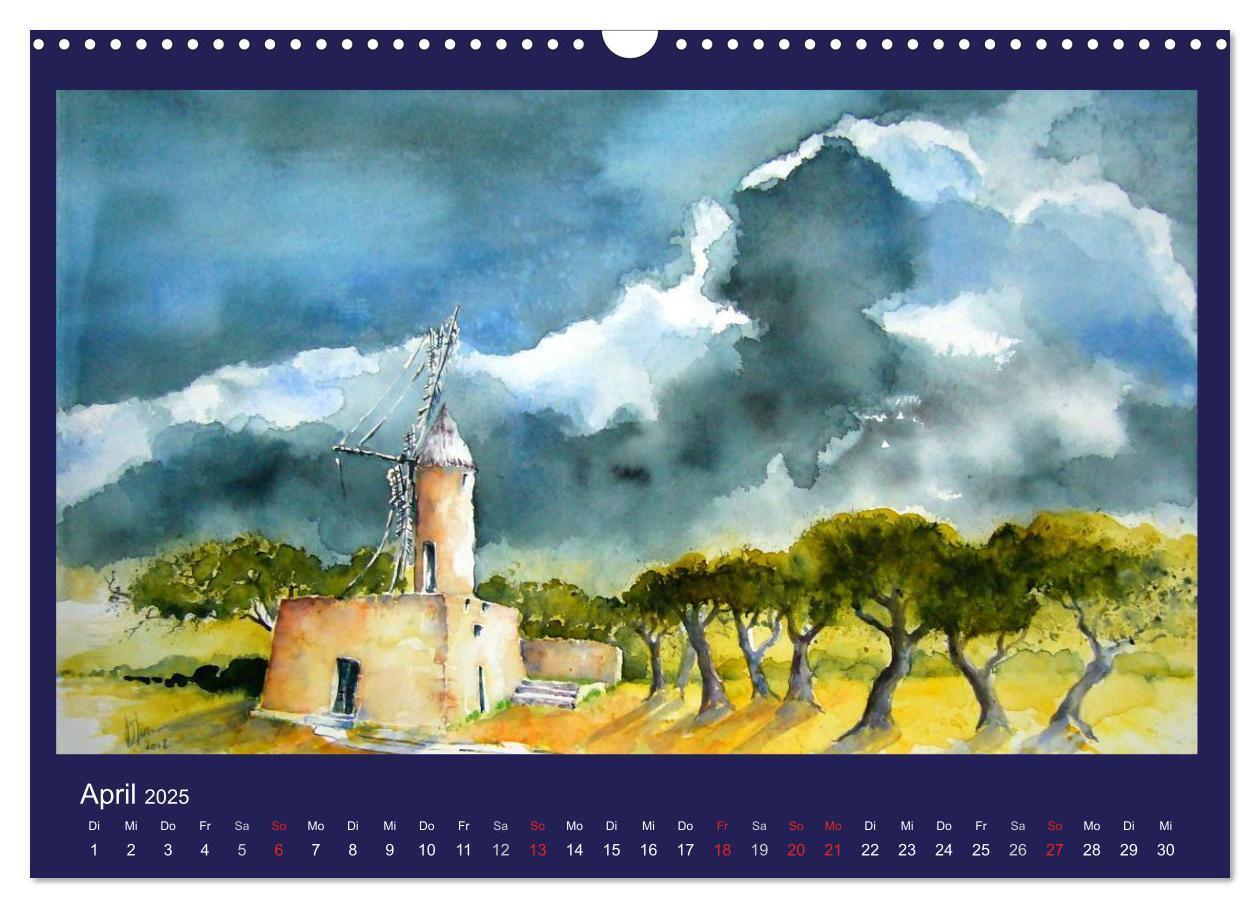 Bild: 9783435818570 | Mallorca Aquarelle (Wandkalender 2025 DIN A3 quer), CALVENDO...