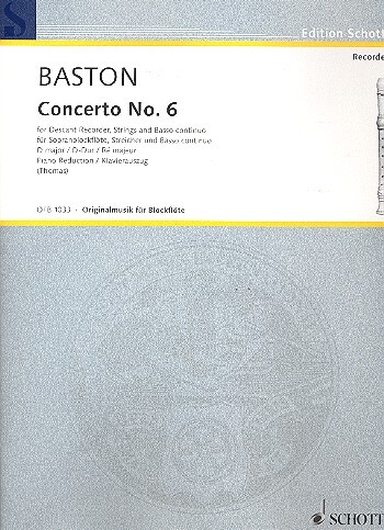 Cover: 9790220116971 | Concert 06 D | John Baston | Buch | Schott Music London