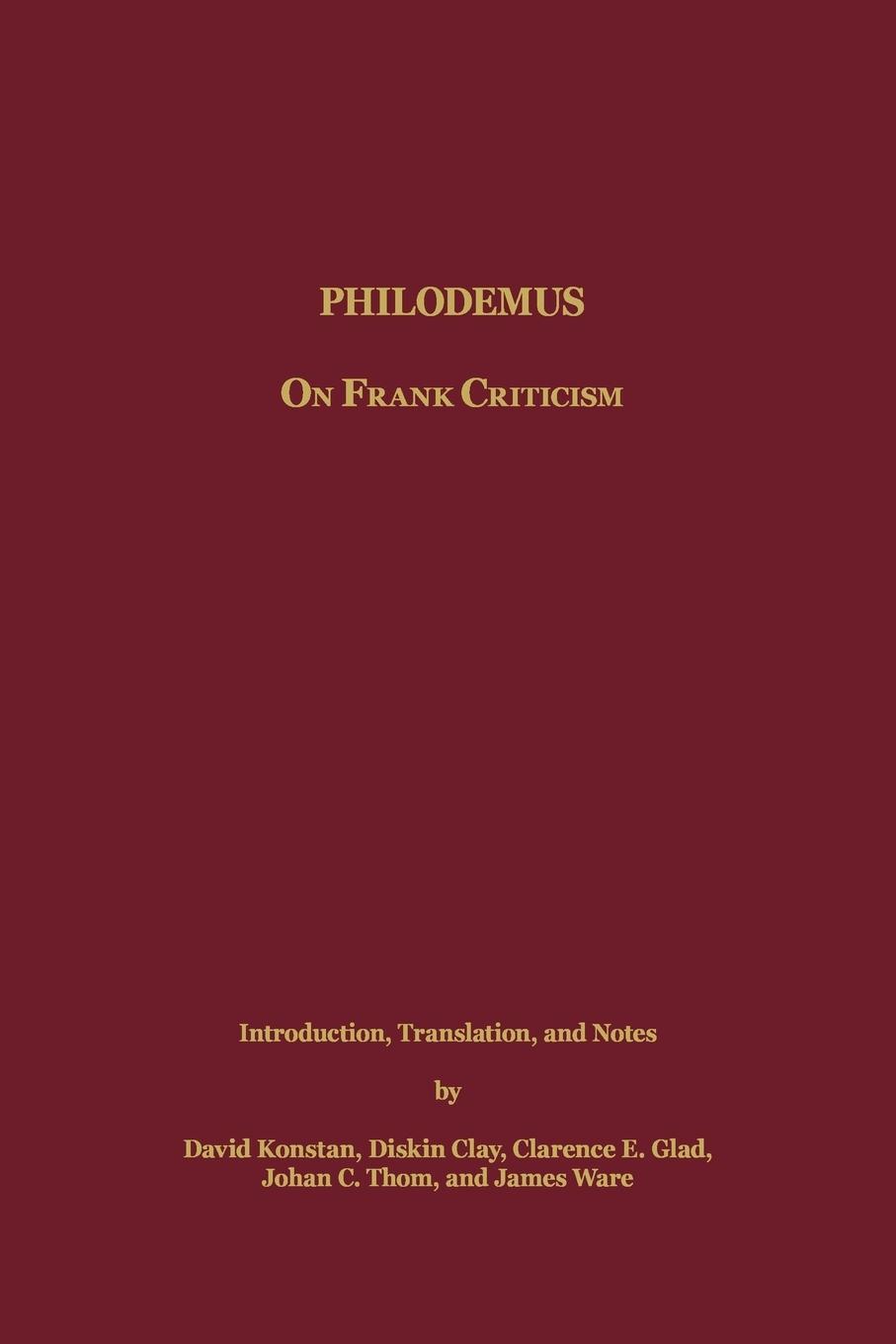 Cover: 9781589832923 | Philodemus | On Frank Criticism | Taschenbuch | Paperback | Englisch