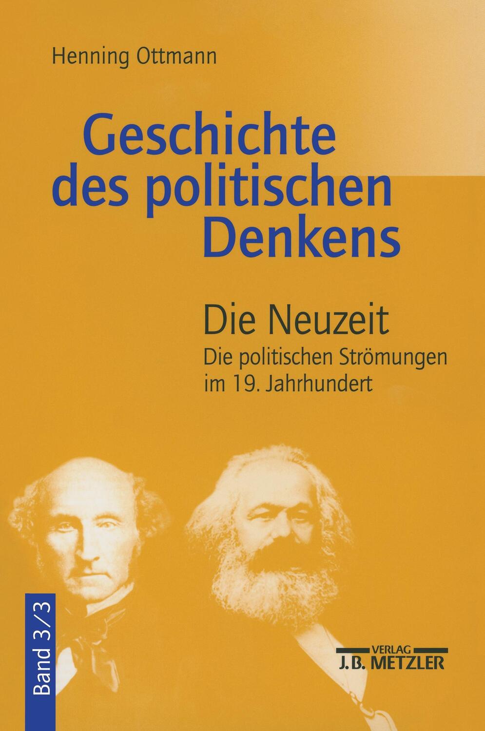 Cover: 9783476022868 | Geschichte des politischen Denkens | Henning Ottmann | Taschenbuch | X