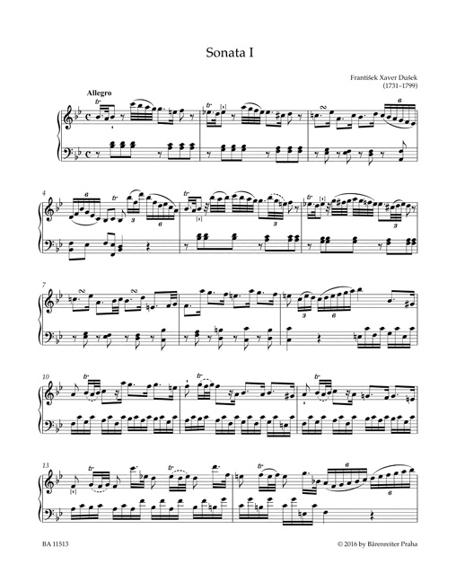 Bild: 9790260107625 | Sämtliche Sonaten für Clavier, Partitur | Frantisek Xaver Dusek | Buch