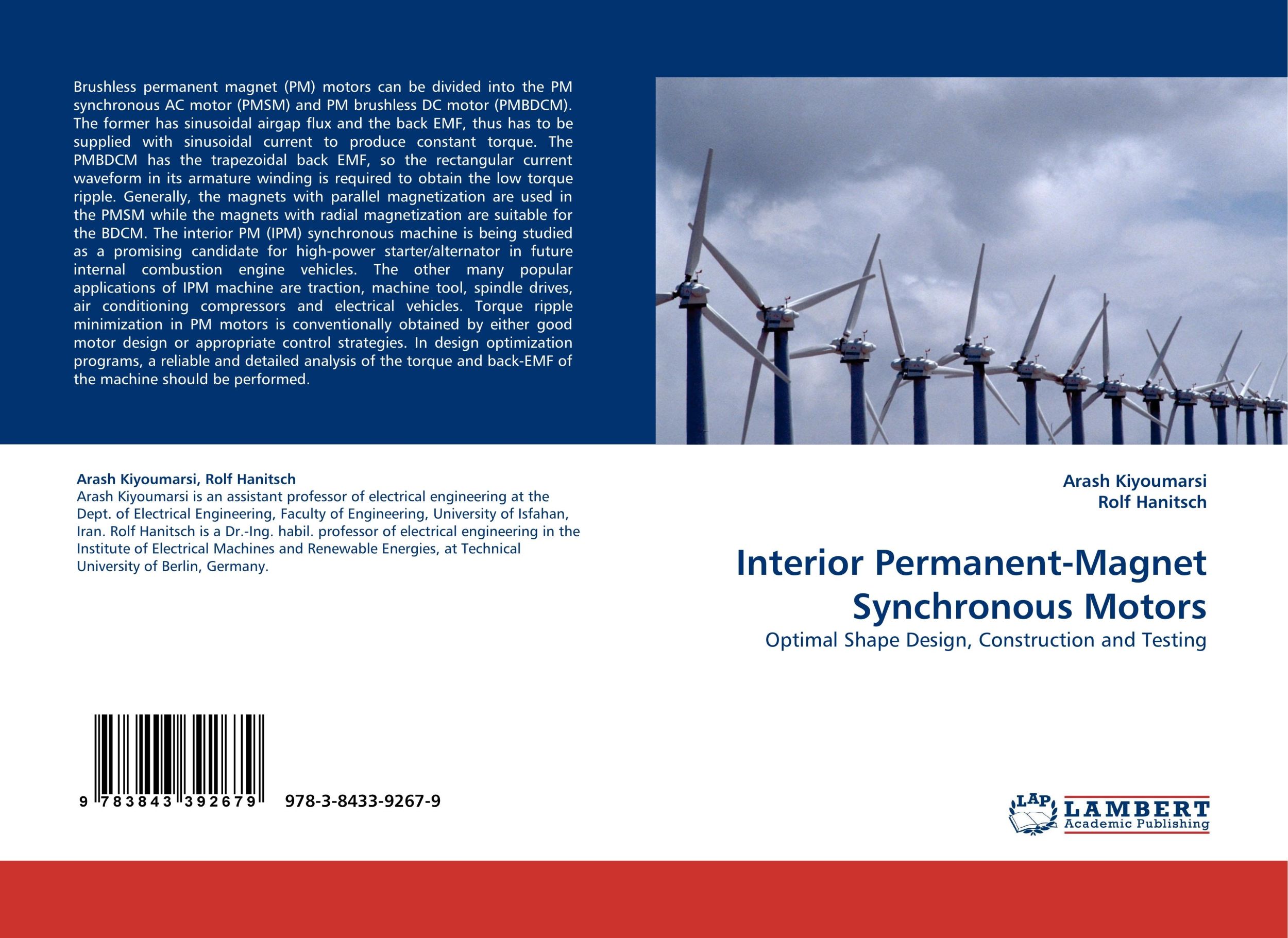 Cover: 9783843392679 | Interior Permanent-Magnet Synchronous Motors | Kiyoumarsi (u. a.)