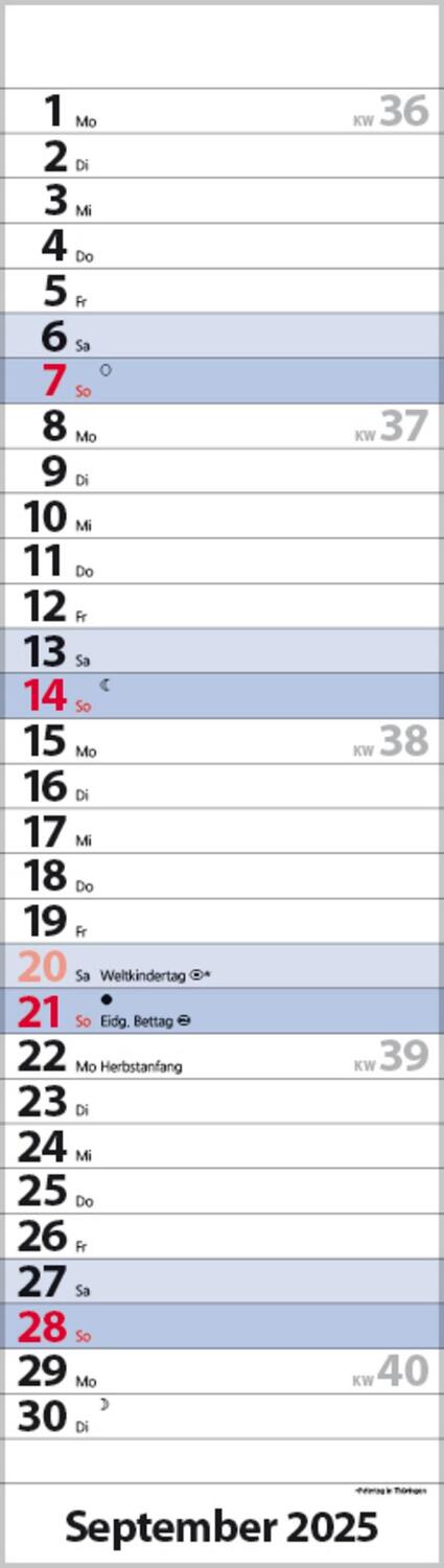 Bild: 9783731882749 | Streifenplaner Mini Blau 2025 | Verlag Korsch | Kalender | 13 S.