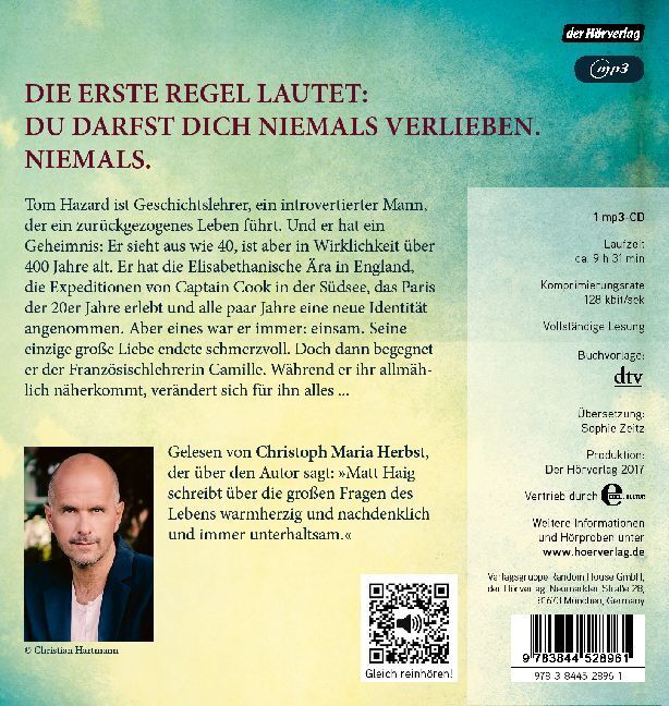 Bild: 9783844528961 | Wie man die Zeit anhält, 1 Audio-CD, 1 MP3 | Matt Haig | Audio-CD