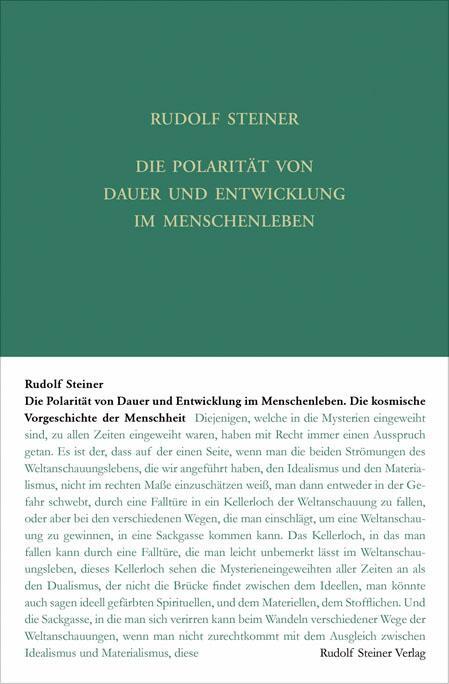 Cover: 9783727418419 | Die Polarität von Dauer und Entwickelung im Menschenleben | Steiner