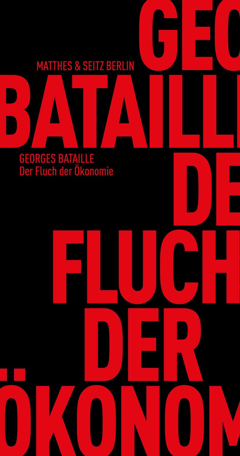 Cover: 9783957578075 | Der Fluch der Ökonomie | Georges Bataille | Taschenbuch | Deutsch