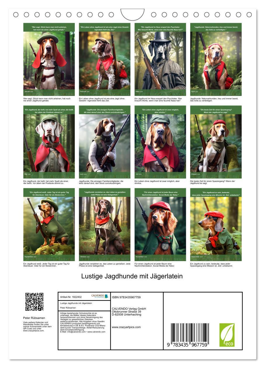 Bild: 9783435967759 | Lustige Jagdhunde mit Jägerlatein (Wandkalender 2025 DIN A4 hoch),...