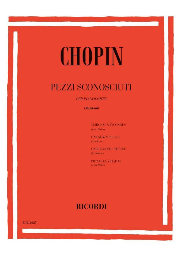 Cover: 9790041826257 | Pezzi Sconosciuti ( Unknown Pieces ) | per Pianoforte (Montani) | Buch