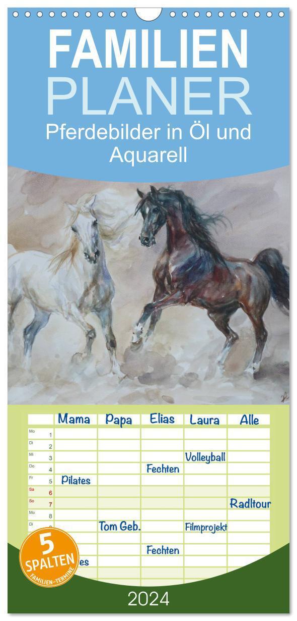 Cover: 9783383061912 | Familienplaner 2024 - Mit Pferden durch die Jahreszeiten -...