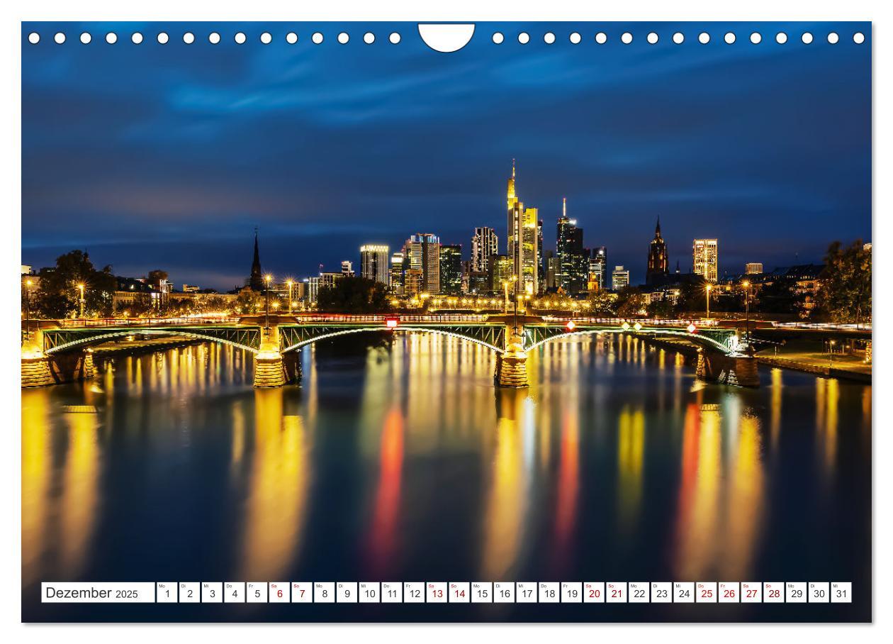 Bild: 9783383843655 | Frankfurt am Main - at night (Wandkalender 2025 DIN A4 quer),...