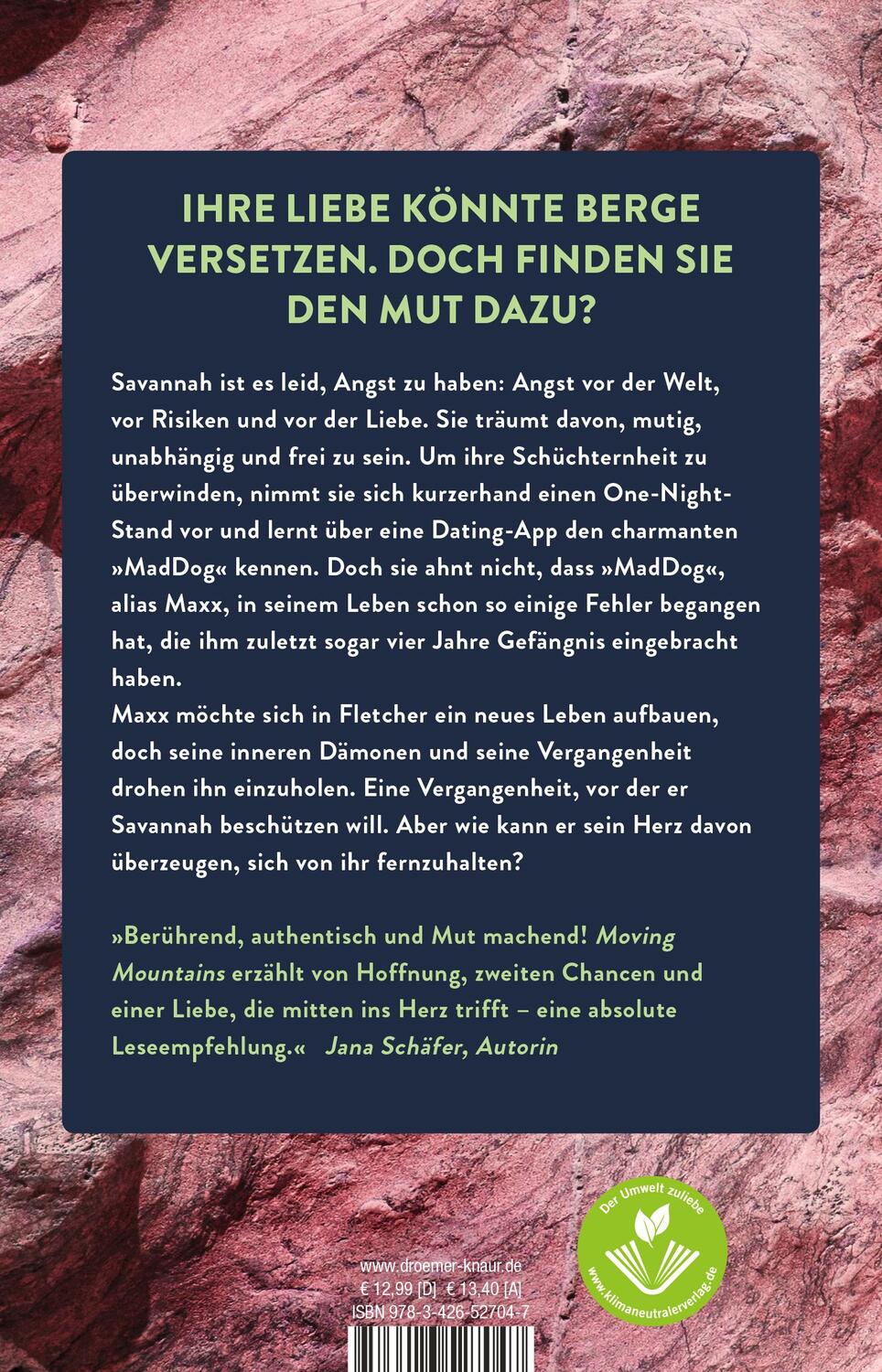 Rückseite: 9783426527047 | Moving Mountains | Roman | Tami Fischer | Taschenbuch | 464 S. | 2021