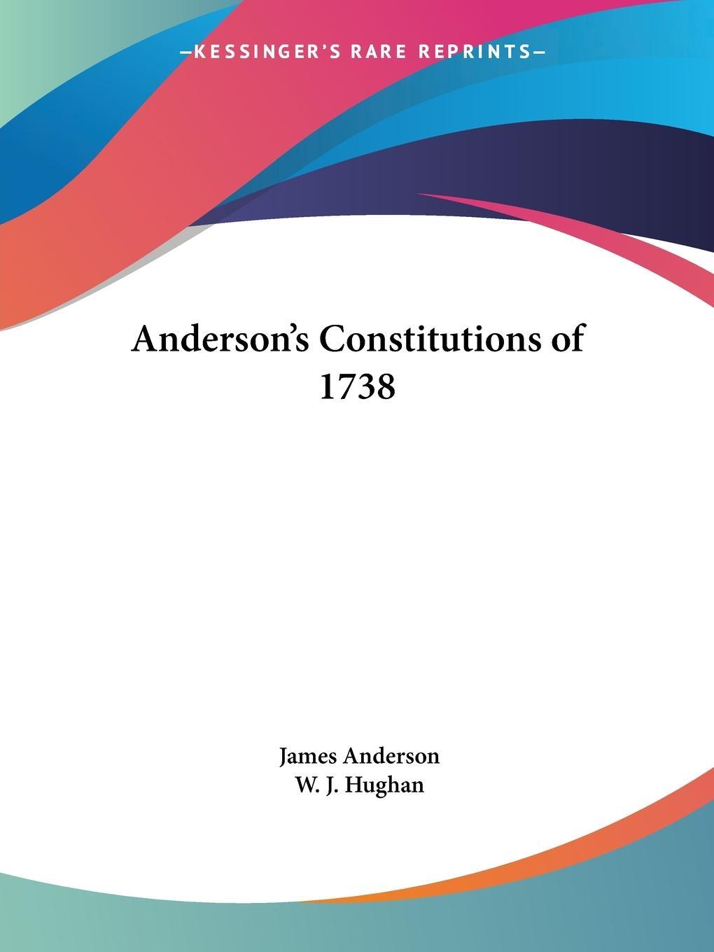 Cover: 9780766133617 | Anderson's Constitutions of 1738 | James Anderson | Taschenbuch | 2003