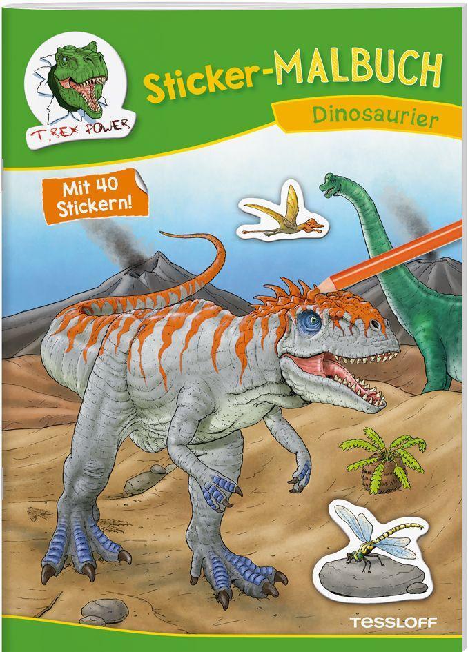Cover: 9783788639563 | Sticker-Malbuch Dinosaurier | Taschenbuch | Malbücher und -blöcke