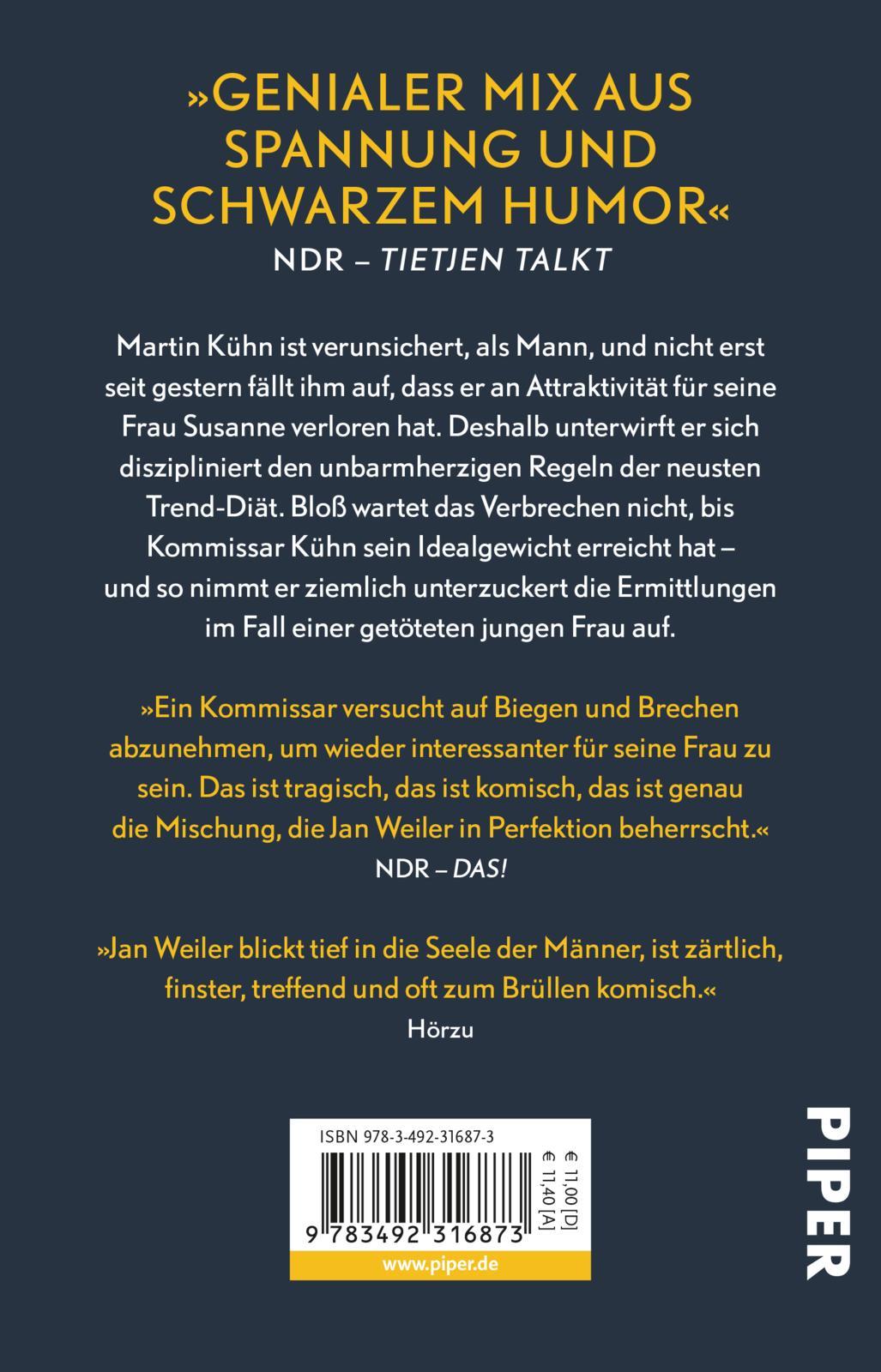 Rückseite: 9783492316873 | Kühn hat Hunger | Roman Gesellschaftssatire und feinsinniger Krimi