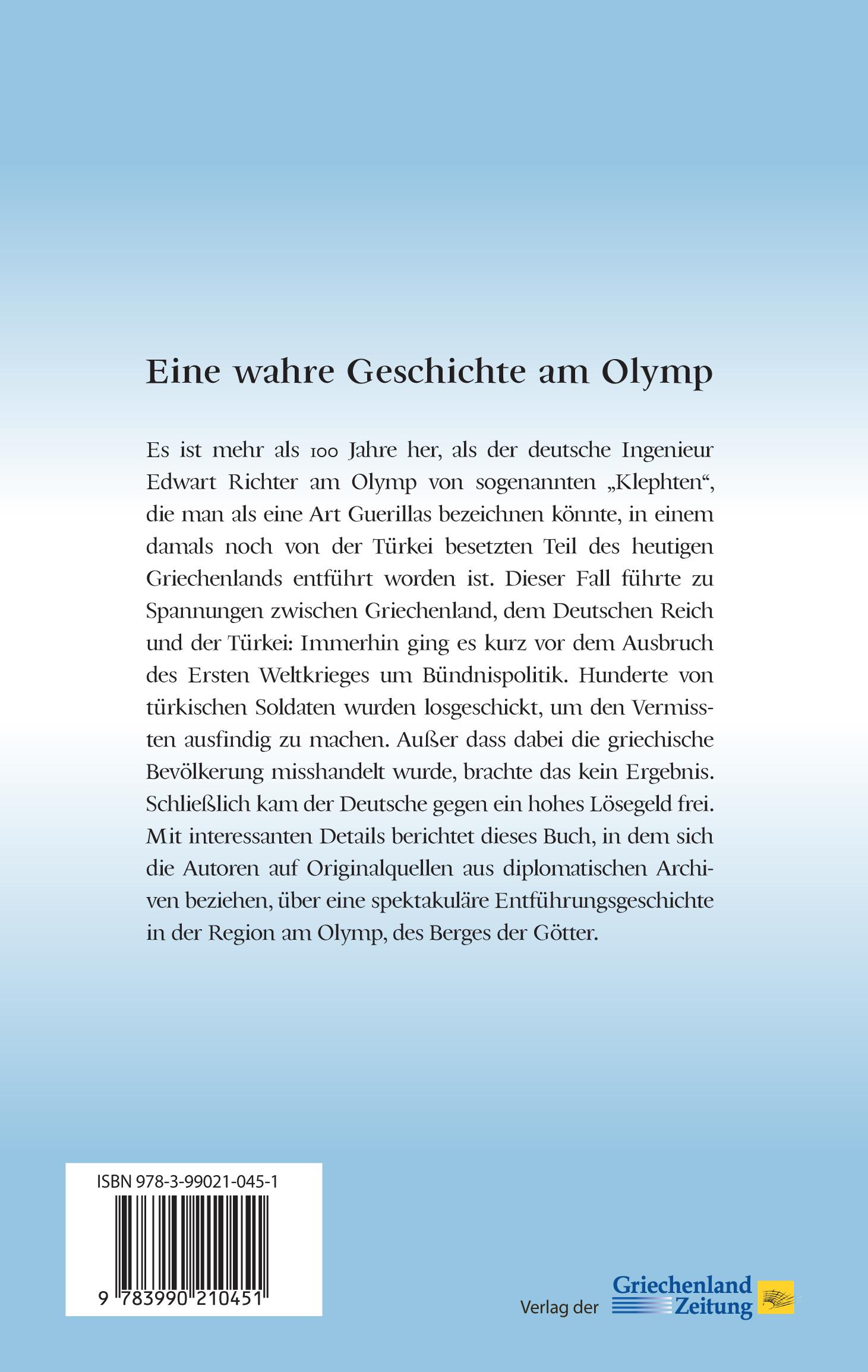 Rückseite: 9783990210451 | Die Entführung des Edwart Richter | Leonidas Chrysanthopoulos (u. a.)