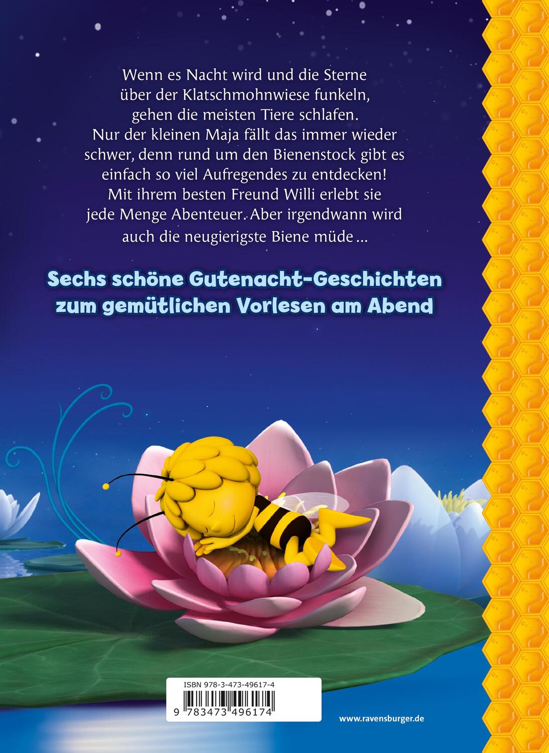Rückseite: 9783473496174 | Die Biene Maja: Die schönsten Gutenachtgeschichten | Carla Felgentreff