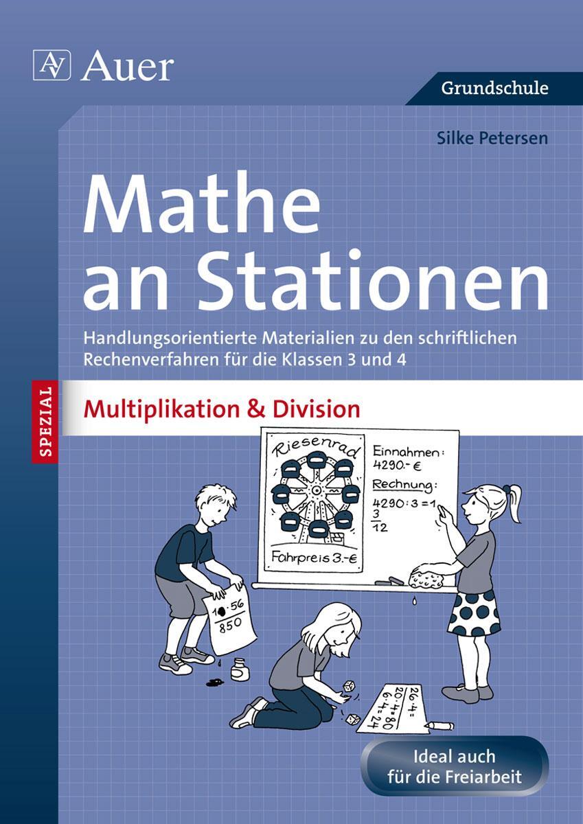 Cover: 9783403074298 | Mathe an Stationen Multiplikation & Division 3-4 | Silke Petersen