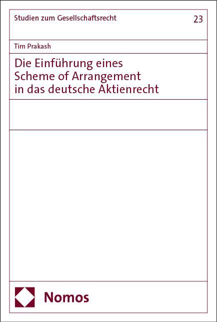 Cover: 9783756018864 | Die Einführung eines Scheme of Arrangement in das deutsche Aktienrecht