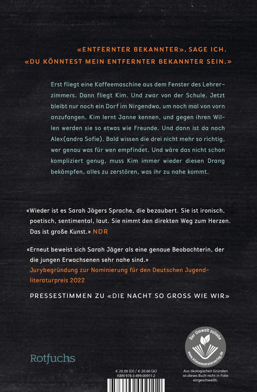 Rückseite: 9783499009112 | Schnabeltier Deluxe | Sarah Jäger | Buch | Deutsch | 2022