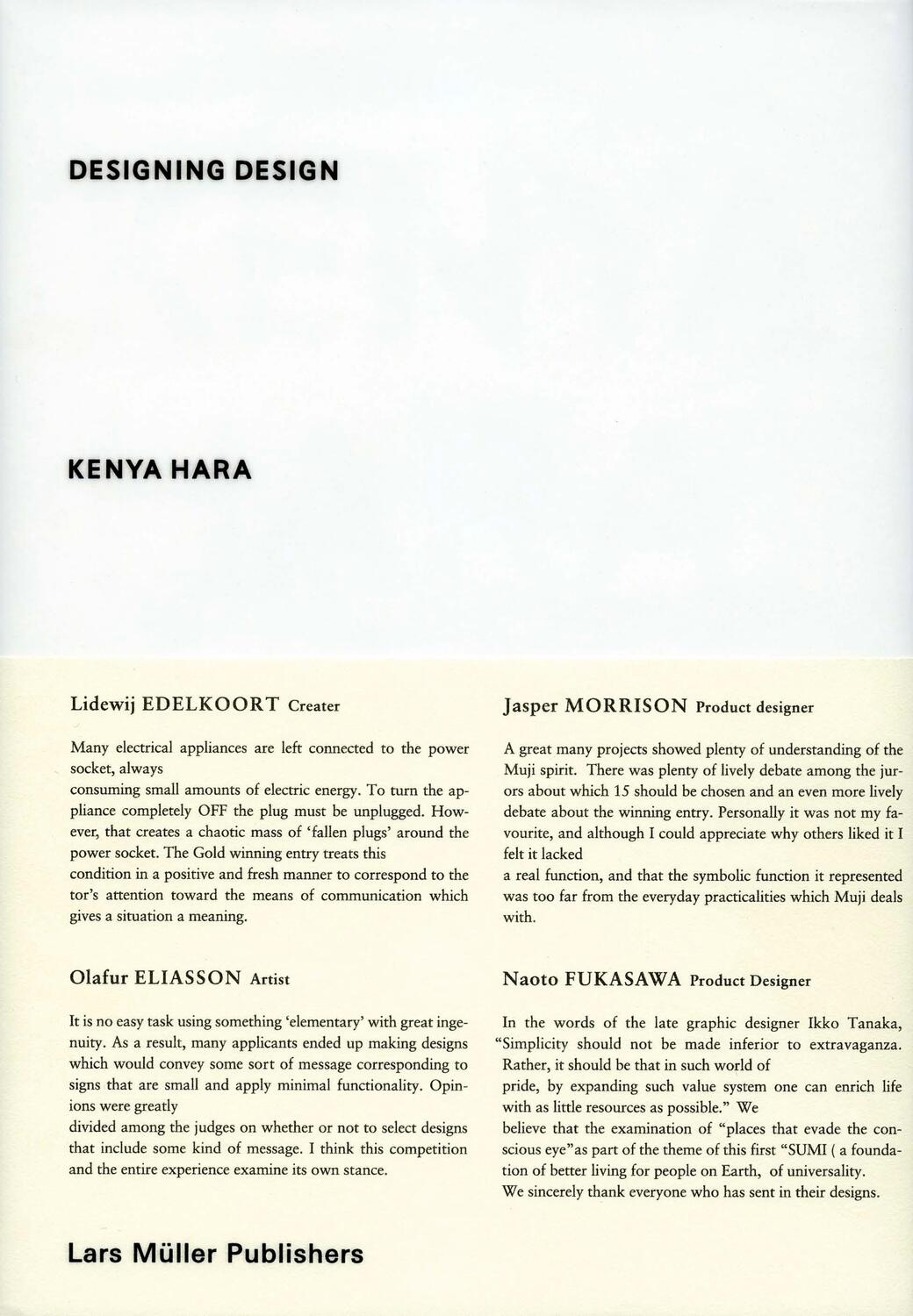 Cover: 9783037784501 | Designing Design | Kenya Hara | Taschenbuch | Englisch | 2015