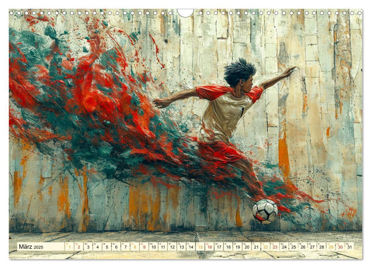 Bild: 9783383801228 | Fußball Graffiti - sportliche Kunst (Wandkalender 2025 DIN A3...