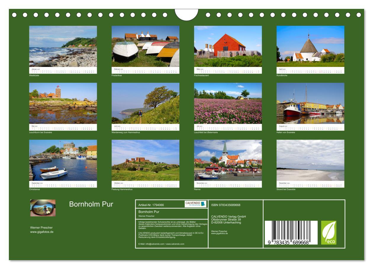 Bild: 9783435689668 | Bornholm Pur (Wandkalender 2025 DIN A4 quer), CALVENDO Monatskalender